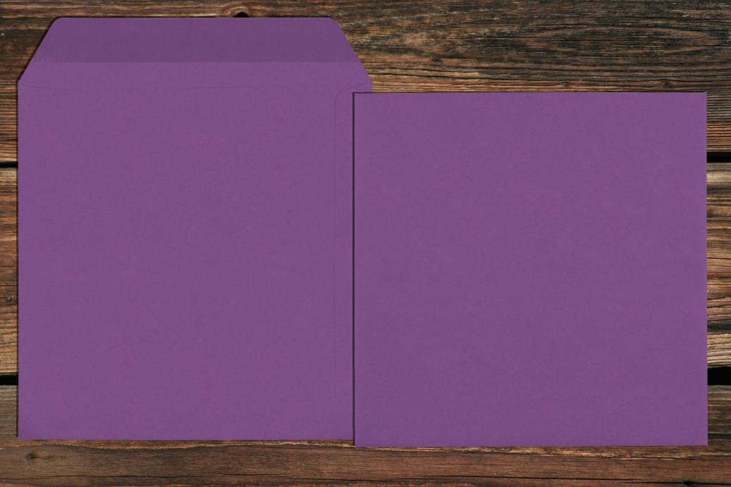 Versandtaschen 220x220 mm Nassklebend Violett 120 g/qm